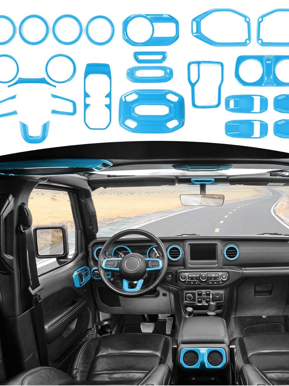 Wrangler JL Interior Trim Kit Compatible with Jeep Wrangler JL JLU Gladiator